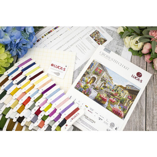 Luca-S Borduurpakket Fiori Caffes - Luca-S
