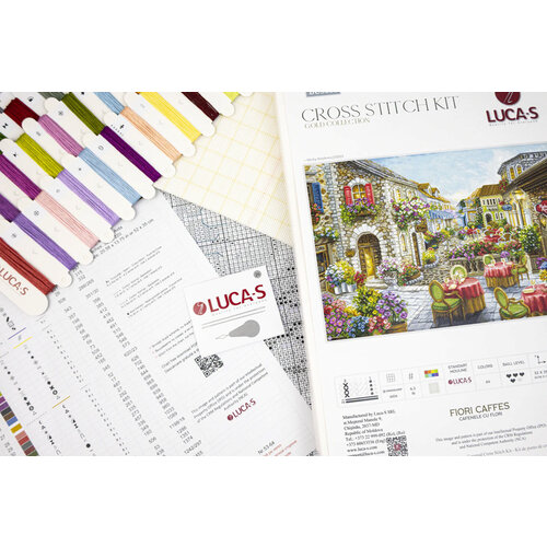 Luca-S Borduurpakket Fiori Caffes - Luca-S