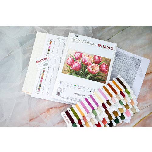 Luca-S Borduurpakket Graceful Tulips - Luca-S
