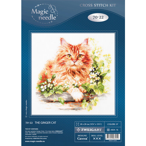 Borduurpakket The Ginger Cat - Magic Needle