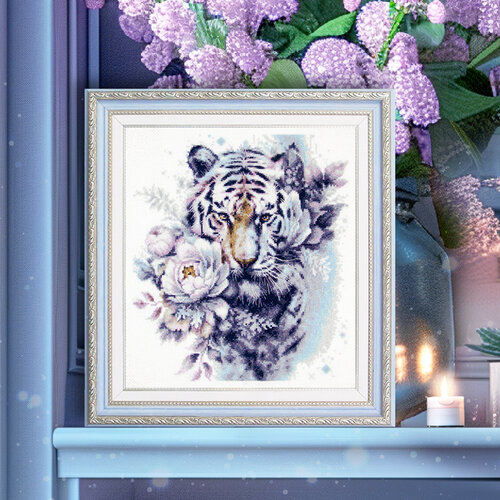 Borduurpakket The White Tiger - Magic Needle