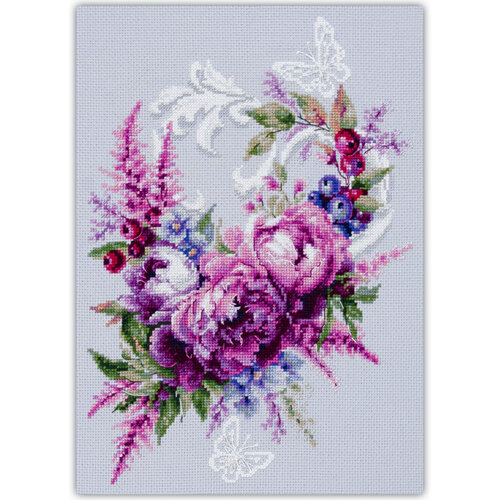 Magic Needle Borduurpakket Purple Silk Peonies - Magic Needle Magic Needle Borduurpakket Purple Silk Peonies - Magic Needle