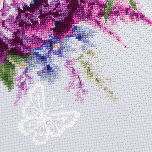 Borduurpakket Purple Silk Peonies - Magic Needle
