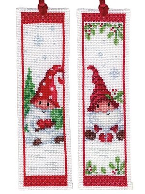 Vervaco Bladwijzer kit Kerstkabouters set van 2