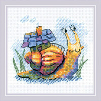 Borduurpakket Little Snail - RIOLIS