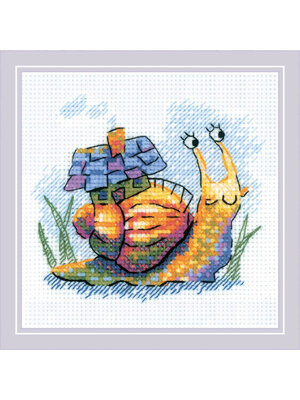 RIOLISf Borduurpakket Little Snail - RIOLIS RIOLISf Borduurpakket Little Snail - RIOLIS