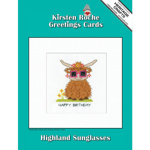Heritage Crafts Borduurpakket Highland Card - Sunglasses - Heritage Crafts