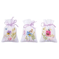 Kruidenzakje kit Viooltjes set van 3