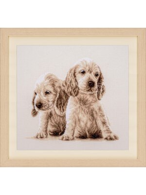 Vervaco Official Telpakket kit 2 Puppies