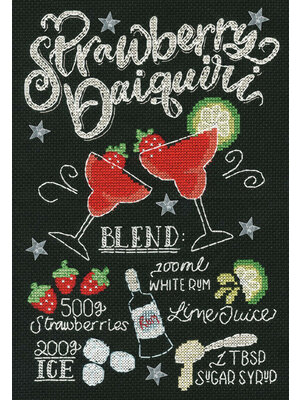 Bothy Threads Borduurpakket Letters By Julia - Strawberry Daiquiri - Bothy Threads