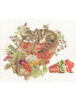 Bothy Threads Borduurpakket Hannah Dale - Purrrfect Spot - Bothy Threads
