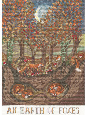 Bothy Threads Borduurpakket Lizzie Spikes - An Earth Of Foxes - Bothy Threads