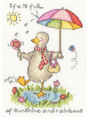 Bothy Threads Borduurpakket Cockadoodle - Sunshine And Rainbows - Bothy Threads