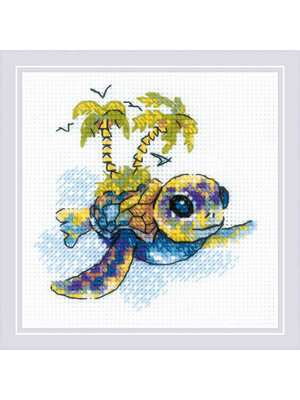 RIOLISf Borduurpakket Little Turtle - RIOLIS RIOLISf Borduurpakket Little Turtle - RIOLIS