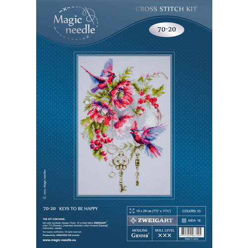Magic Needle Borduurpakket Keys to be Happy - Magic Needle