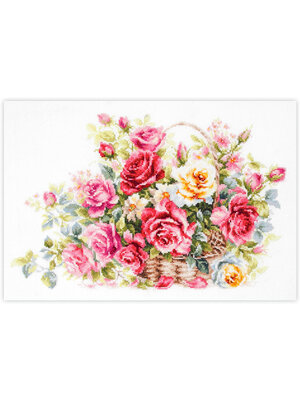 Magic Needle Borduurpakket Basket with Roses - Magic Needle
