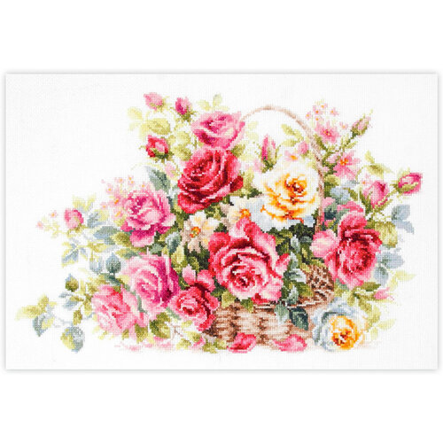 Magic Needle Borduurpakket Basket with Roses - Magic Needle Magic Needle Borduurpakket Basket with Roses - Magic Needle