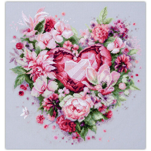 Magic Needle Borduurpakket Blooming Heart - Magic Needle Magic Needle Borduurpakket Blooming Heart - Magic Needle