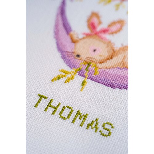 Vervaco Telpakket kit Konijntjes in de bloementuin