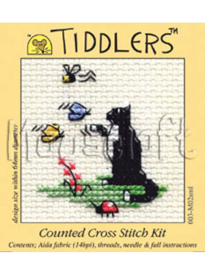 Mouseloft Borduurpakket Curious Cat - Mouseloft Tiddlers