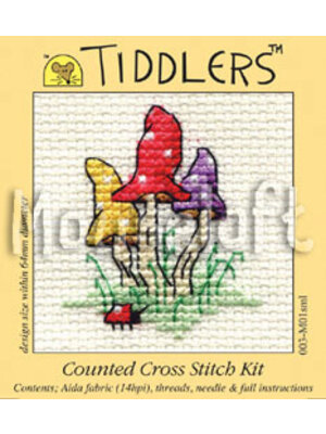 Mouseloft Borduurpakket Toadstools - Mouseloft Tiddlers