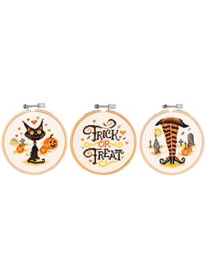 Vervaco Official Miniatuur kit Halloween set van 3 Vervaco Official Miniatuur kit Halloween set van 3