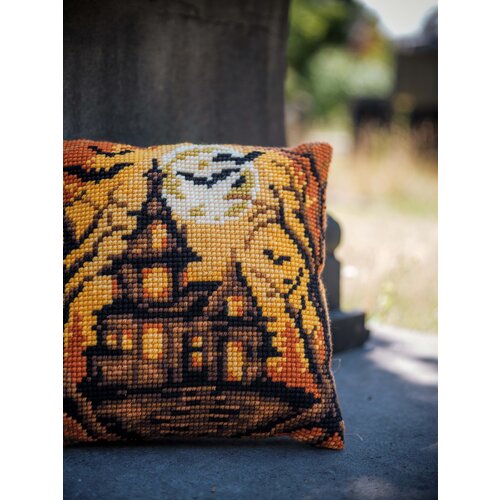 Vervaco Kruissteekkussen kit Halloween huis Vervaco Kruissteekkussen kit Halloween huis