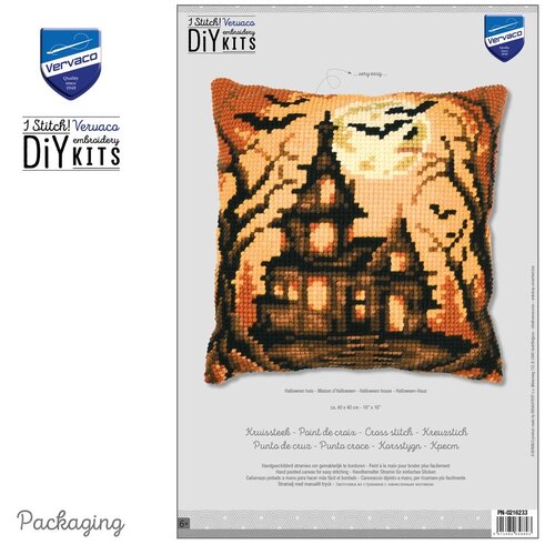 Vervaco Kruissteekkussen kit Halloween huis Vervaco Kruissteekkussen kit Halloween huis
