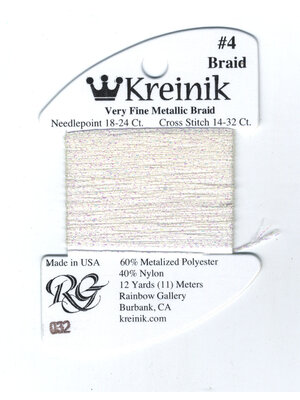 Kreinik Very Fine Braid #4 Pearl - Kreinik