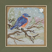 Buttons Beads Winter Series: Snowy Bluebird