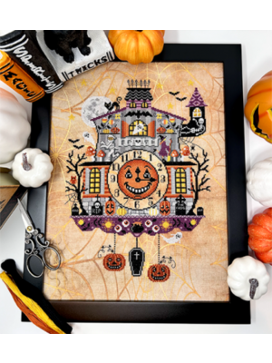 Tiny Modernist 2024 Halloween SAL: The Haunted Cuckoo Clock Cross Stitch Pattern