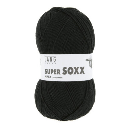 Lang Yarns Lang Yarns | Super Socks 4PLY | 0004 Zwart (4-draads) Lang Yarns Lang Yarns | Super Socks 4PLY | 0004 Zwart (4-draads)