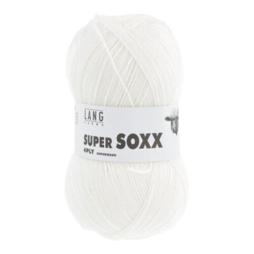 Lang Yarns Lang Yarns | Super Socks 4PLY | 0001 Wit (4-draads) Lang Yarns Lang Yarns | Super Socks 4PLY | 0001 Wit (4-draads)