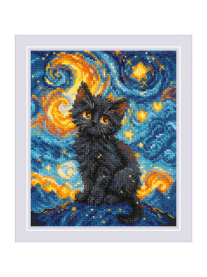 RIOLISf Borduurpakket Starry Cat - RIOLIS RIOLISf Borduurpakket Starry Cat - RIOLIS