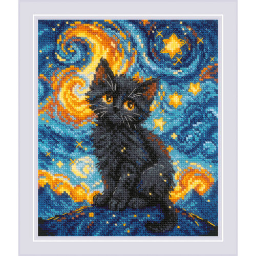 RIOLIS Borduurpakket Starry Cat - RIOLIS RIOLIS Borduurpakket Starry Cat - RIOLIS