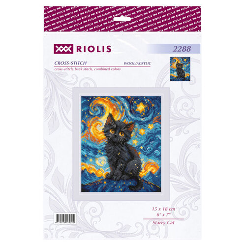 RIOLIS Borduurpakket Starry Cat - RIOLIS