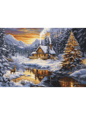 Luca-S Borduurpakket Winter Evening in the Mountains - Luca-S