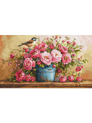 Luca-S Borduurpakket Lush Bouquet of Flowers - Luca-S