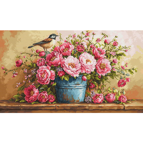 Luca-S Borduurpakket Lush Bouquet of Flowers - Luca-S Luca-S Borduurpakket Lush Bouquet of Flowers - Luca-S