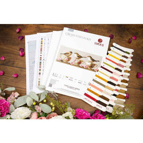 Luca-S Borduurpakket Three Dainty Birds - Luca-S