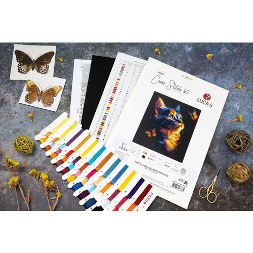 Luca-S Borduurpakket The Charm of Butterflies - Luca-S Luca-S Borduurpakket The Charm of Butterflies - Luca-S