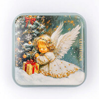 Christmas Angel Metallic Box - Leti Stitch