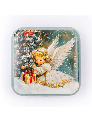 Leti Stitch Christmas Angel Metallic Box - Leti Stitch