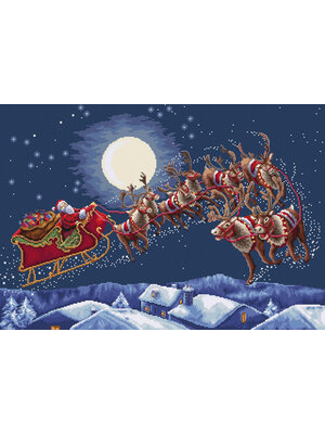Leti Stitch Borduurpakket Christmas Eve Flight - Leti Stitch