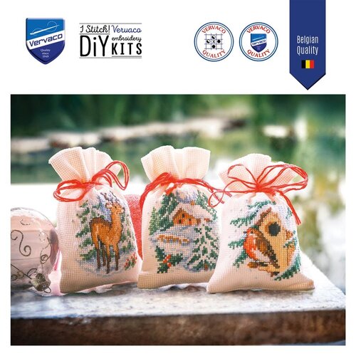 Vervaco Kruidenzakje kit Kerst - set van 3
