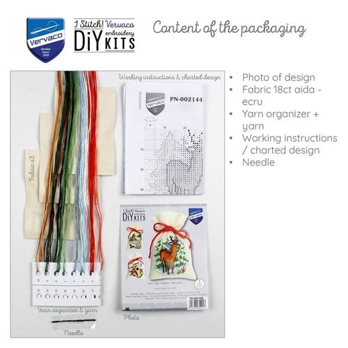 Vervaco Kruidenzakje kit Kerst - set van 3