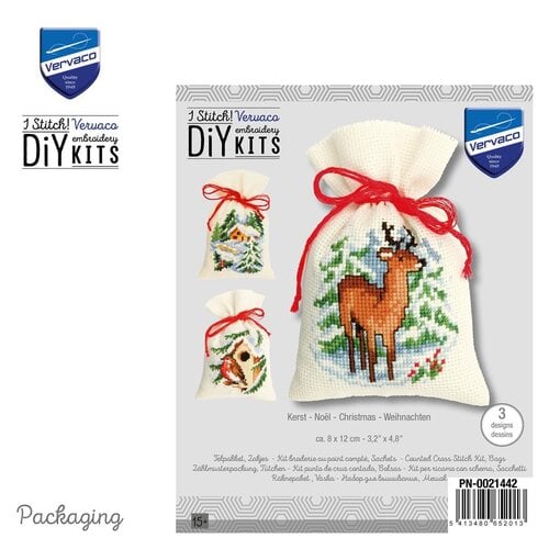 Vervaco Kruidenzakje kit Kerst - set van 3