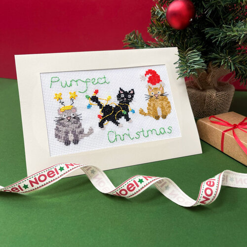 Bothy Threads Borduurpakket Bothy Designs - Purrfect Christmas - Bothy Threads