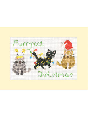 Bothy Threads Borduurpakket Bothy Designs - Purrfect Christmas - Bothy Threads