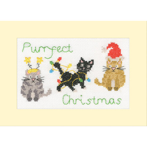 Bothy Threads Borduurpakket Bothy Designs - Purrfect Christmas - Bothy Threads